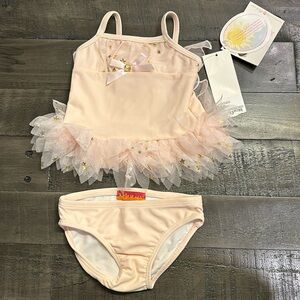 NWT Two Piece with Tulle & Wings